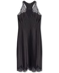 Balenciaga - Satin Strappy Midi Dress - Lyst