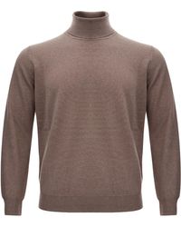 Kangra - Dove Grey Wool Blend Turtleneck Sweater - Lyst