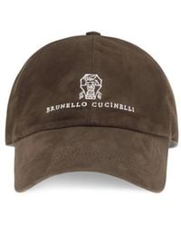 Brunello Cucinelli - Brown Calf Leather Bos Taurus Cap (baseball Hat) - Lyst