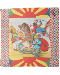 Dolce & Gabbana - Multicolor Silk Printed Square Foulard Scarf - Lyst