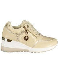Laura Biagiotti - Beige Polyester Athletic Sneakers - Lyst