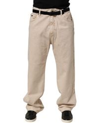 Dolce & Gabbana - Cotton Straight Denim Trouser Jeans - Lyst