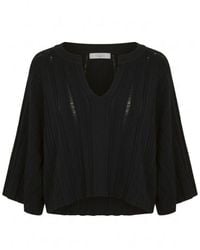 Malo - Black Cotton Sweater - Lyst