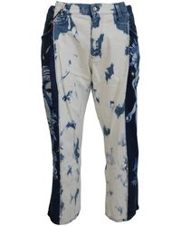 Dolce & Gabbana - Elegant Loose Fit Denim Pants With Unique Print - Lyst