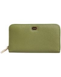 Dolce & Gabbana - Leather Logo Plaque Zip Around Continenta Wallet - Lyst