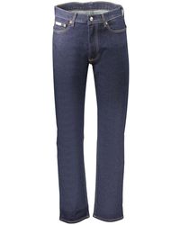 Calvin Klein - Blue Cotton Men's Jean Crafted For Elegance And Comfort - Lyst