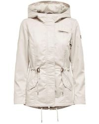 ONLY - Beige Polyester Jackets & Coat - Lyst