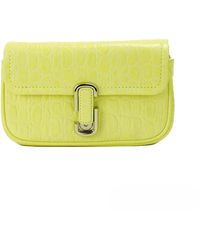 Marc Jacobs - The Mini Shoulder Bag Yellow Embossed Leather Crossbody Bag - Lyst