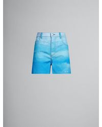 Marni - Blue Fibres Short And Mini Shorts - Lyst
