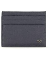 Ferragamo - Blue Calf Leather Bos Taurus Wallet - Lyst