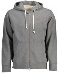 Levi's - Classic Gray Zip Hoodie With Logo - Lyst