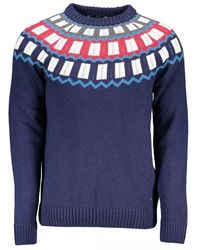 GANT - Fairisle Blended Sweater Slim Fit Blue Large - Lyst