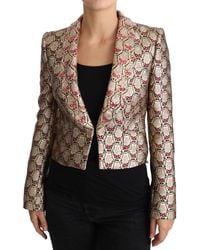 Dolce & Gabbana - Gorgeous Sequined Blazer Jacket Coat - Lyst