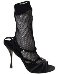 Dolce & Gabbana - Suede Short Boots Sandals Shoes - Lyst