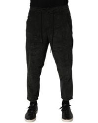 Dondup - Black Mid Waist Cropped Corduroy Men Trouser Pants - Lyst