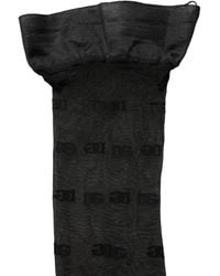 Dolce & Gabbana - Black Sheer Logo Monogram Tights Stockings Socks - Lyst