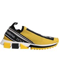 Dolce & Gabbana Branded Sorrento Sneakers in Yellow for Men