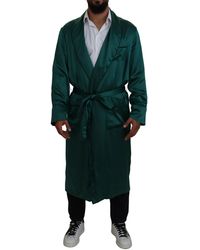 Dolce & Gabbana - Silk Waist Belt Robe Sleepwear - Lyst