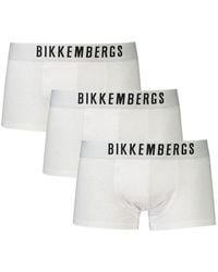 Bikkembergs - White Polyester Men Boxer - Lyst
