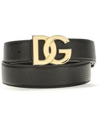 Dolce & Gabbana - Black Calf Leather Bos Taurus Regular Belt - Lyst