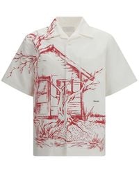 Prada - White Cotton Shirt - Lyst