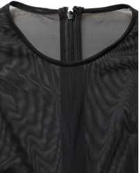 Dolce & Gabbana - Long Sleeve Sheer Fitted Maxi Dress Nylon Elastane - Lyst