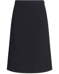 Fendi - Black Wool Oves Aries Midi Skirt - Lyst