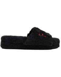 Ralph Lauren - Black Textile Slippers - Lyst