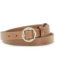 Jacquemus - Beige Calf Leather Bos Taurus Thin Belt - Lyst