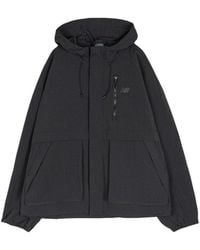 New Balance - Black Nylon Shell Jacket - Lyst