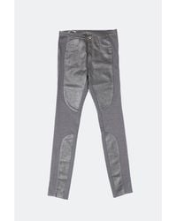 Gas - Gray Leather Pants - Lyst