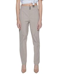Street One - Beige Polyamide Cropped Pants - Lyst