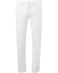 Armani Exchange - White Five Pocket Jeans - Lyst