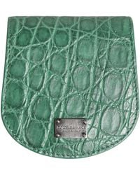 Dolce & Gabbana - Green Exotic Skin Coin Condom Case Holder Pocket Wallet - Lyst