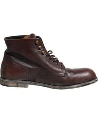 Dolce & Gabbana - Brown Lace Up Short Ankle Boots Men Shoes - Lyst