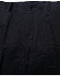 Dolce & Gabbana - Black Linen Straight Leg Dress Trouser Pants - Lyst