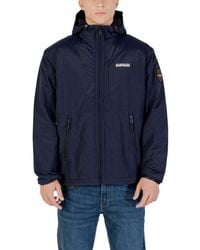 Napapijri - Blue Polyamide Shell Jacket - Lyst