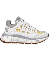 Versace - Canvas & Leather Sneaker - Lyst