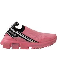 Dolce & Gabbana - Pink Slip On Casual Low Top Sorrento Sneakers Shoes - Lyst