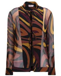 PUCCI - Multicolor Silk Pattern Shirt - Lyst