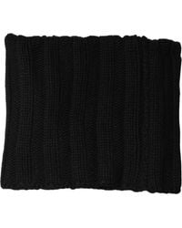 Dolce & Gabbana - Black Cashmere Ribbed Knit Neck Warmer Scarf - Lyst