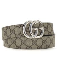 Gucci - Beige Calf Leather Bos Taurus Regular Belt - Lyst