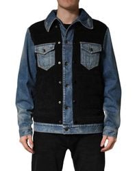 Dolce & Gabbana - Cotton Denim Blouson Jacket And Clothing - Lyst