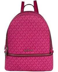 Michael Kors - Rhea Medium Pvc Backpack Bookbag Dragon Fruit - Lyst