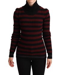 Dolce & Gabbana - Striped Wool Pullover Sweater - Lyst