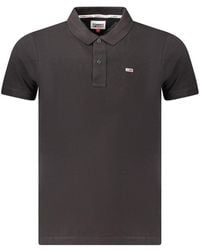 Tommy Hilfiger - Black Cotton Men's Polo Shirt - Lyst