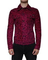 Dolce & Gabbana - Leopard Button Down Collared Jacket - Lyst