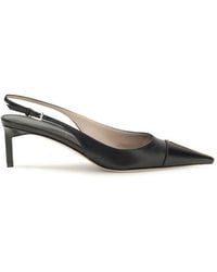 Tom Ford - Black Calf Leather Bos Taurus Mid Heel Pumps - Lyst