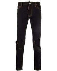 DSquared² - Slim-Fit Denim Jeans With Distressed Details - Lyst