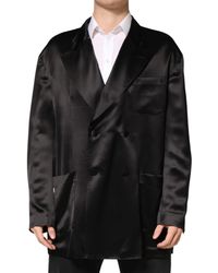 Dolce & Gabbana - Silk Double Breasted 2 Button Blazer Clothing - Lyst